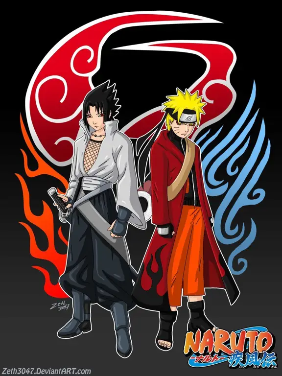 Gambar Naruto melawan Sasuke