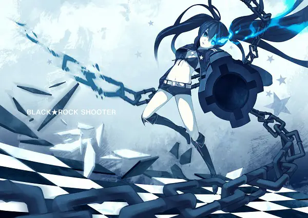 Adegan pertarungan yang epik dalam anime Black Rock Shooter