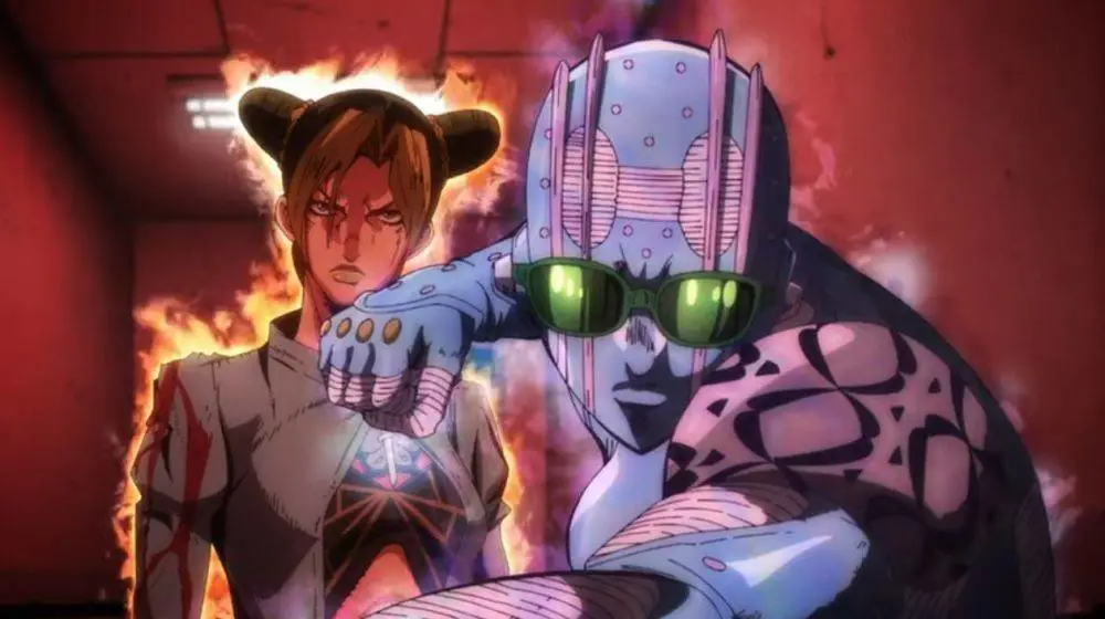 Adegan pertarungan anime JoJo's Bizarre Adventure Stone Ocean