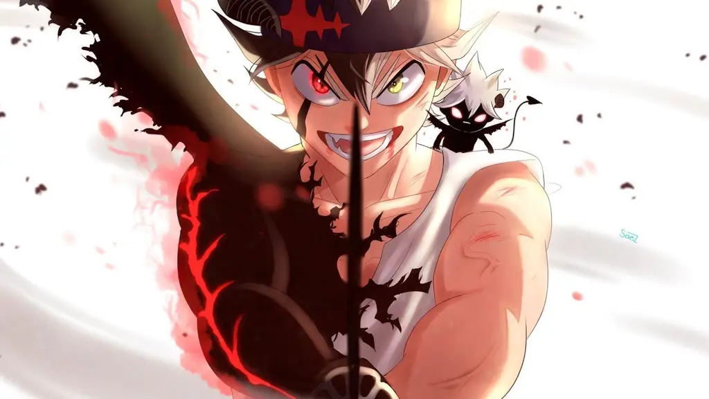 Asta sedang bertarung dalam anime Black Clover