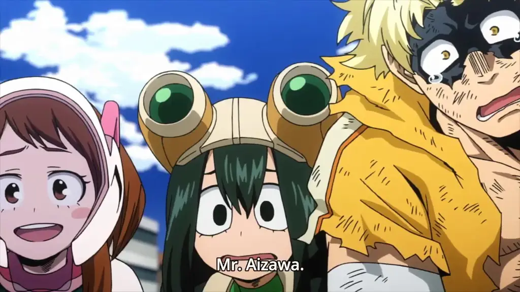 Cuplikan gambar dari Boku no Hero Academia Season 4 Episode 20 yang menampilkan pertarungan seru