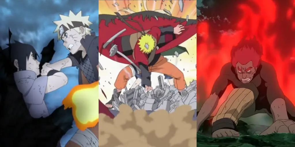 Adegan pertarungan Naruto yang menegangkan dan penuh aksi