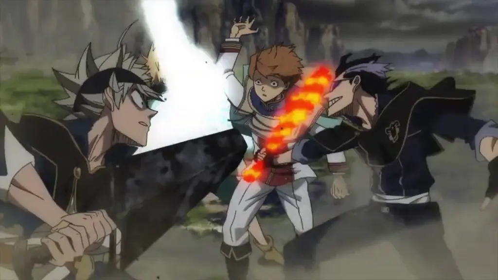 Gambar pertarungan epik di Black Clover episode 100