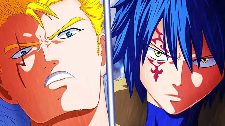 Para karakter Fairy Tail sedang bertarung dengan sengit