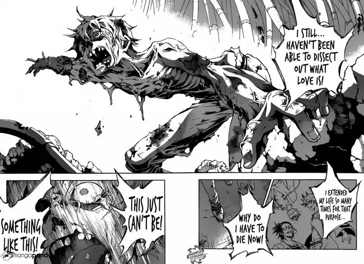 Panel manga Deadman Wonderland yang menunjukkan pertarungan sengit