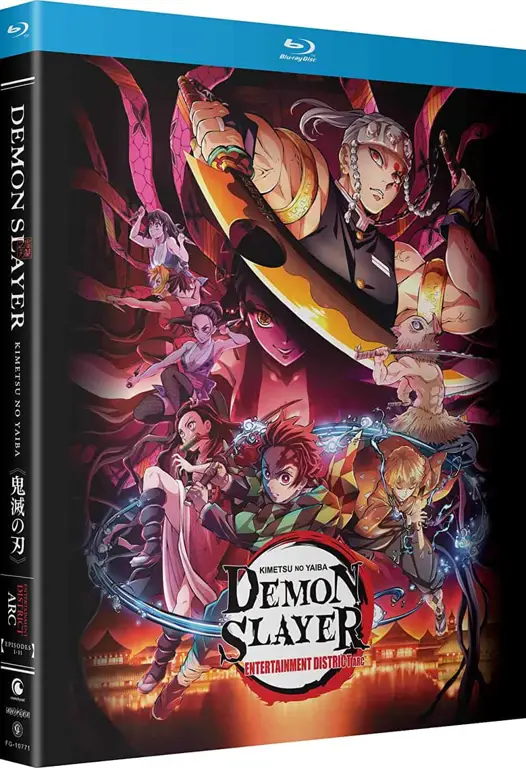 Gambar adegan pertarungan di distrik lampu merah Demon Slayer season 2