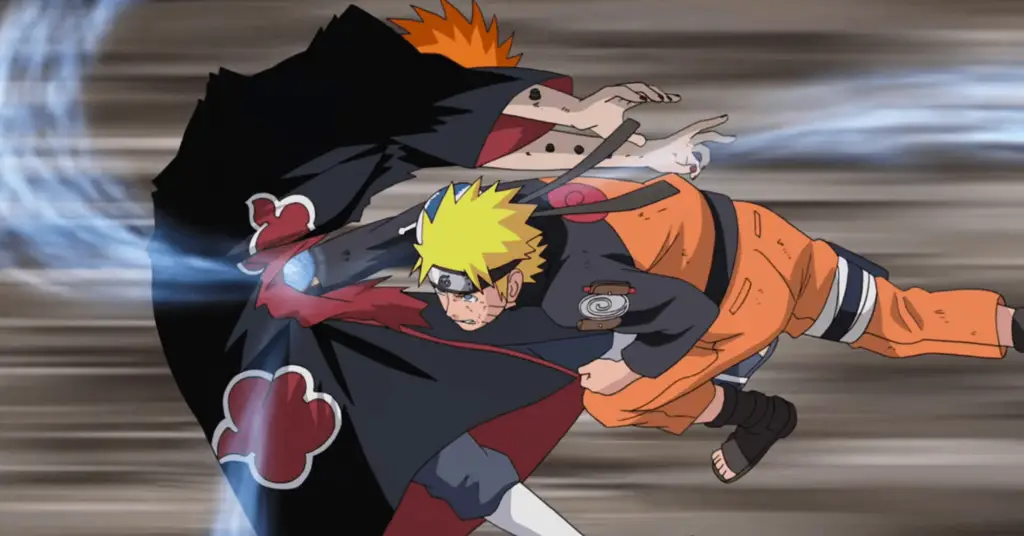 Gambar para karakter Naruto Shippuden sedang bertarung