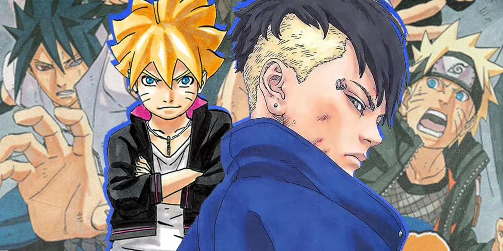 Gambar pertarungan antara Boruto dan Kawaki