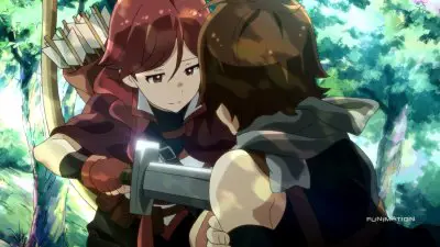 Adegan pertarungan yang menegangkan dalam anime Grimgar of Fantasy and Ash