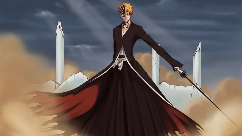Pertarungan Sengit Ichigo Ichigo Kurosaki melawan Hollow dalam pertarungan sengit