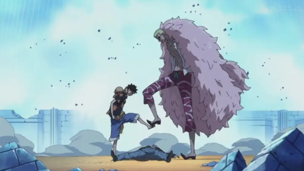 Adegan anime Luffy melawan Doflamingo