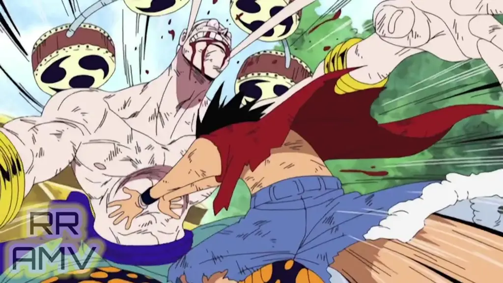 Gambar pertarungan Luffy vs Enel