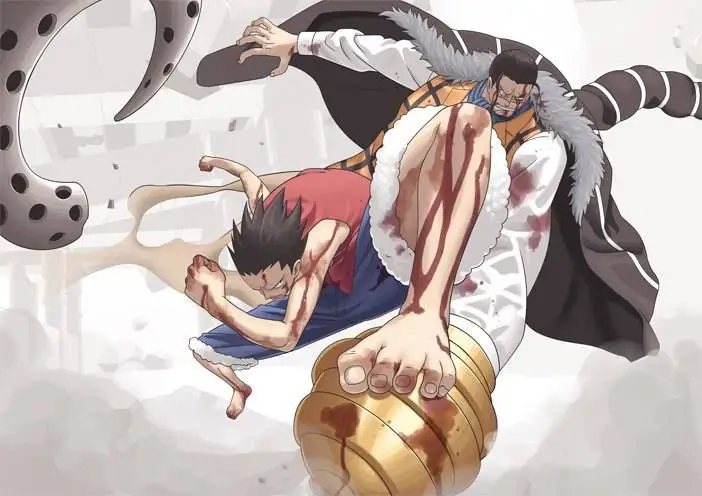 Luffy melawan Crocodile di One Piece