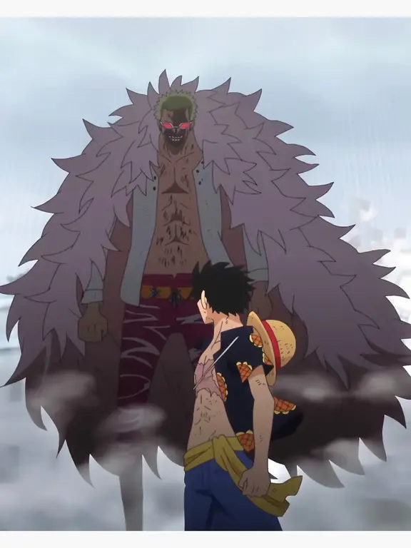 Luffy dan Doflamingo bertarung sengit dalam One Piece episode 703