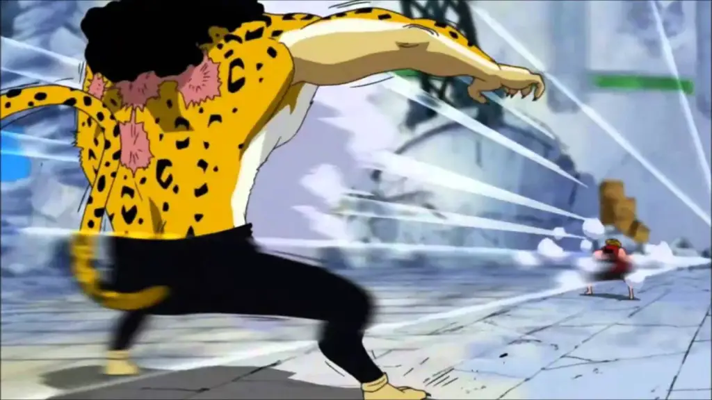 Luffy melawan Rob Lucci dalam One Piece episode 300