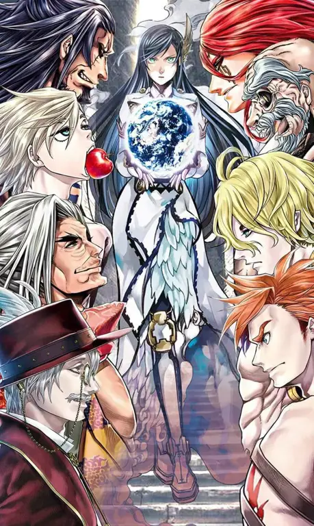 Pertarungan Sengit Manusia vs Dewa Gambar adegan pertarungan epik dalam anime Shuumatsu no Valkyrie