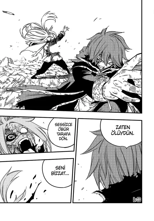 Gambar dari Fairy Tail 100 Year Quest chapter 144 yang menampilkan pertarungan Natsu