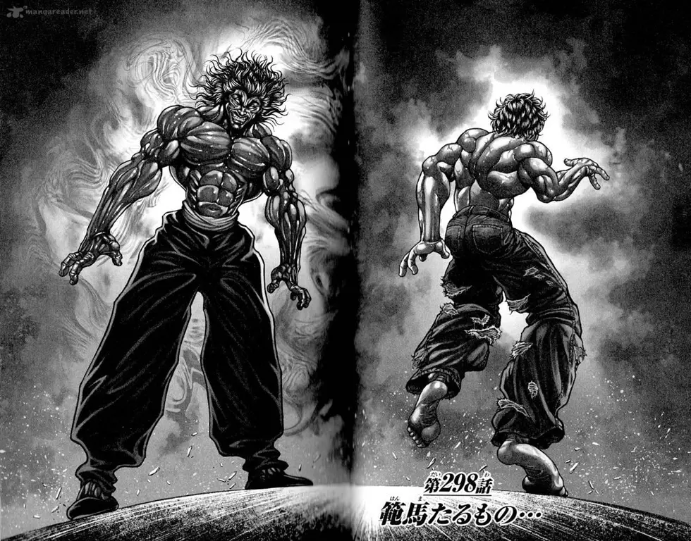 Adegan pertarungan epik dari anime Baki Hanma