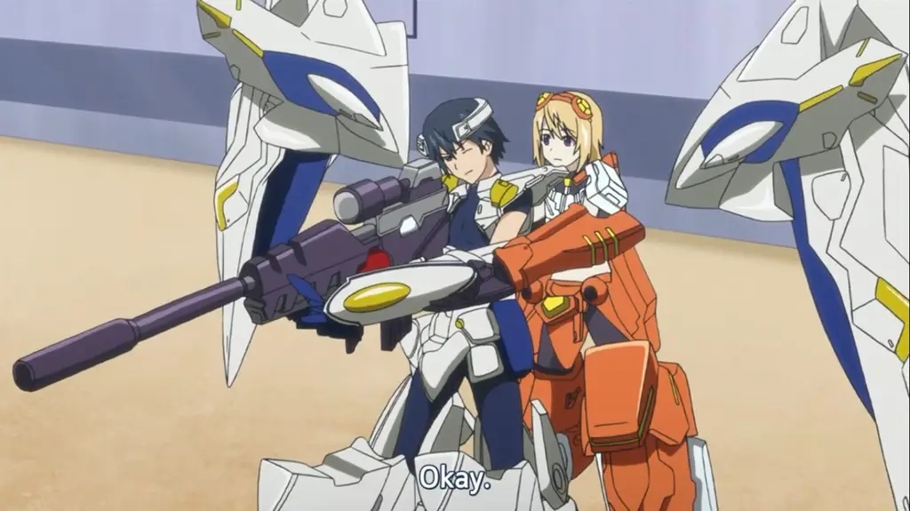 Adegan pertempuran mecha di Infinite Stratos