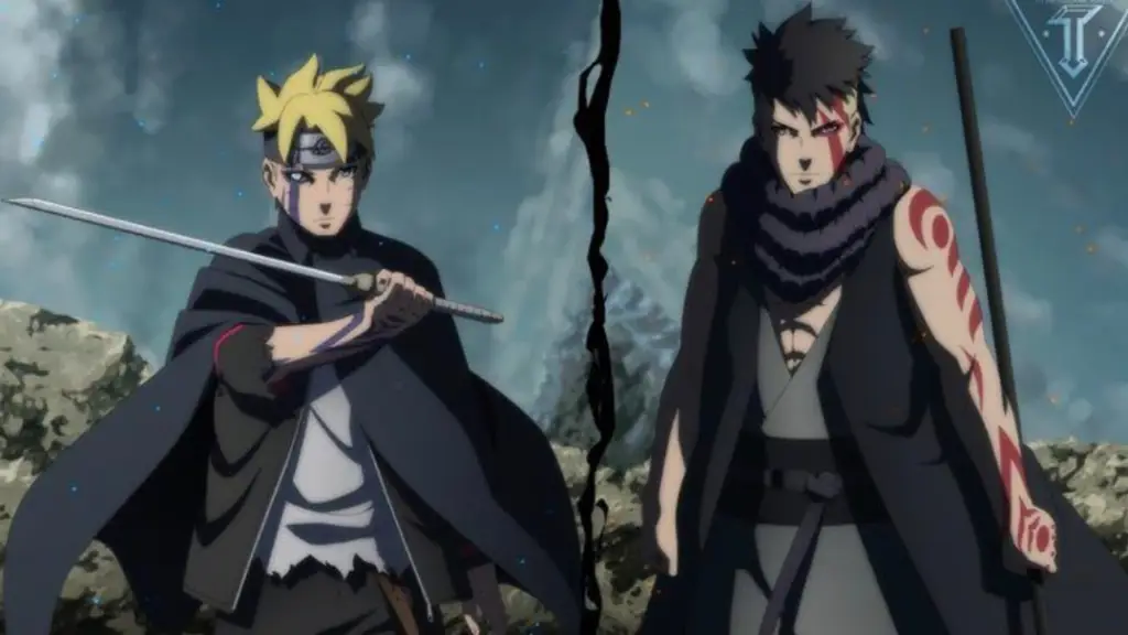 Gambar Kawaki dan Boruto bertarung