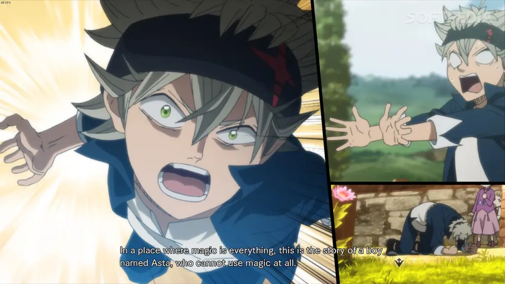 Gambar gameplay Black Clover Quartet Knights yang menunjukkan pertarungan seru antara dua tim