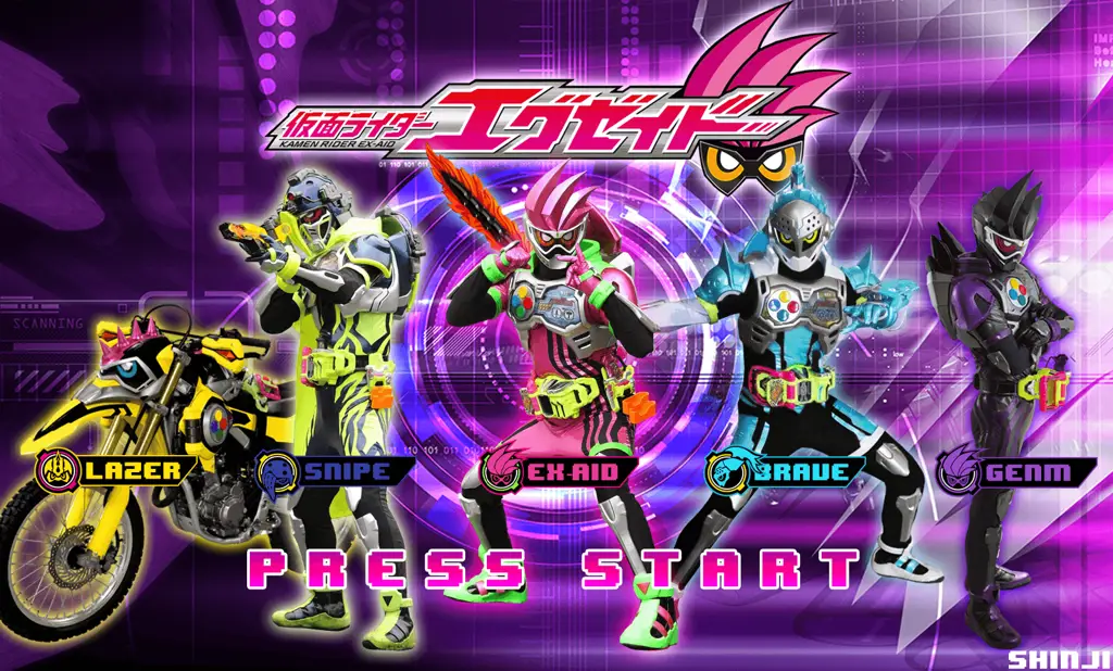 Adegan pertarungan dalam game Kamen Rider Ex-Aid