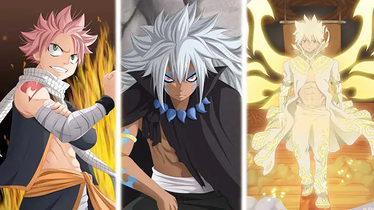 Gambar para karakter Fairy Tail sedang bertarung