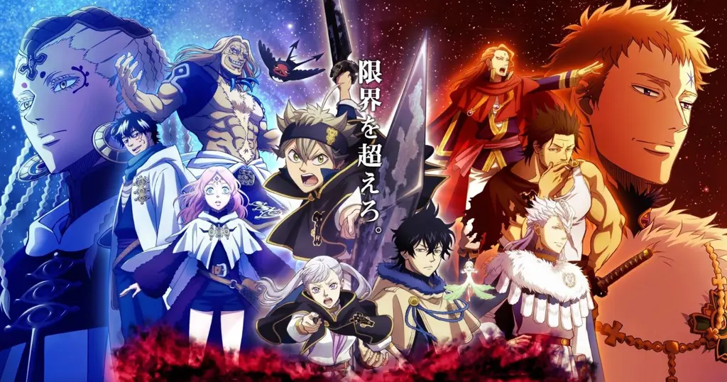 Adegan pertarungan sihir di anime Black Clover