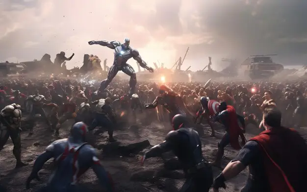 Pertarungan Superhuman yang Menegangkan Adegan pertarungan para superhuman