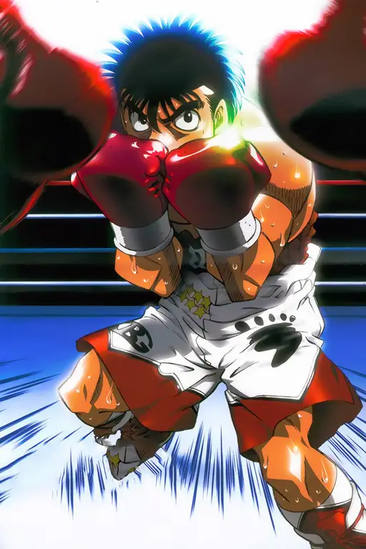 Pertandingan tinju menegangkan dalam anime Hajime no Ippo