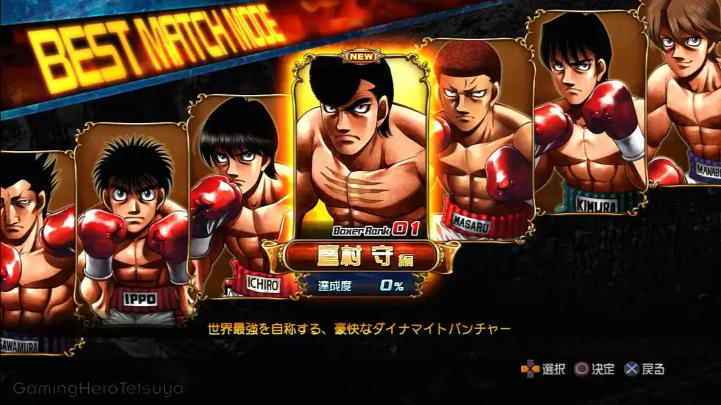 Gambar adegan pertandingan tinju dalam anime Hajime no Ippo