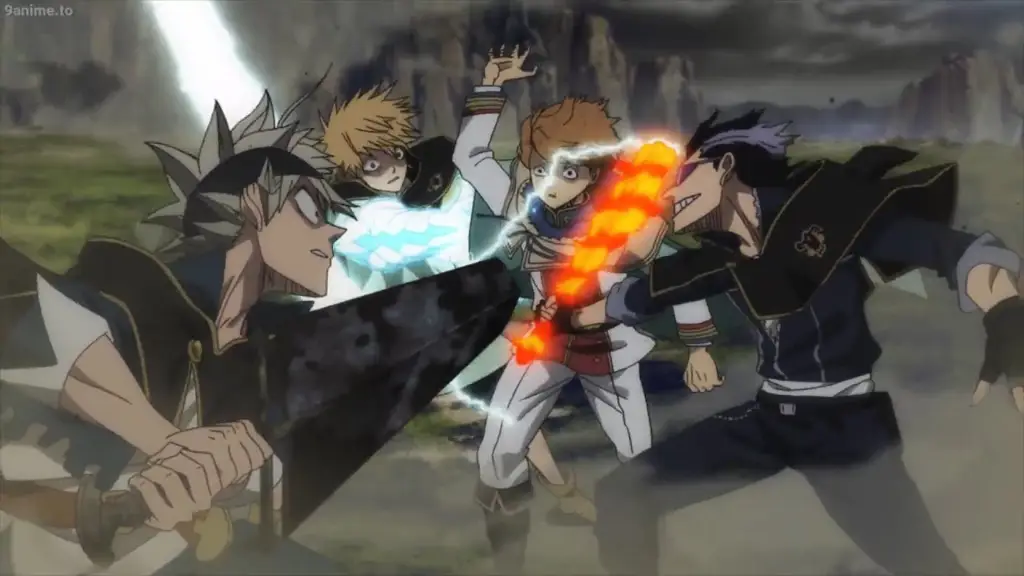 Adegan pertarungan yang intens di Black Clover