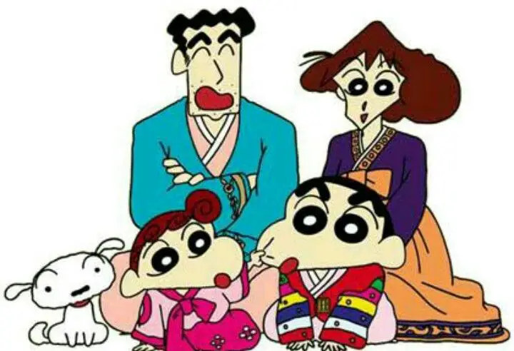 Shin Chan bersama teman-temannya