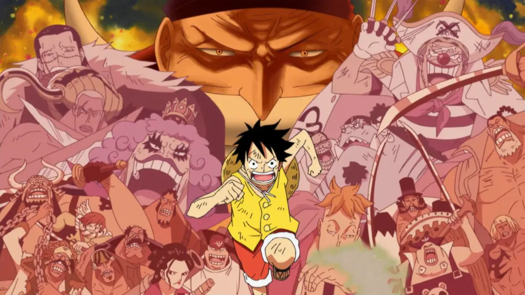 Gambar pertempuran di Marineford dalam anime One Piece