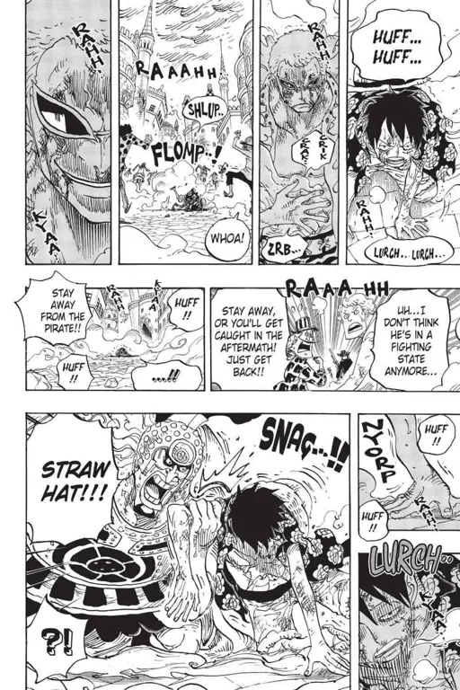 Adegan di Dressrosa dalam komik One Piece chapter 786