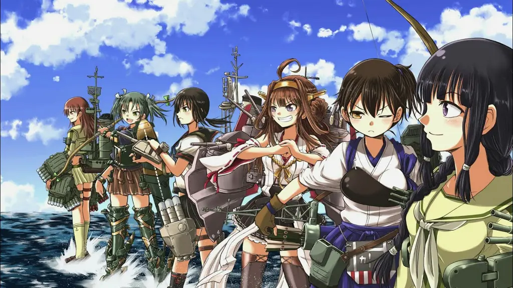 Gambar adegan pertempuran di anime KanColle