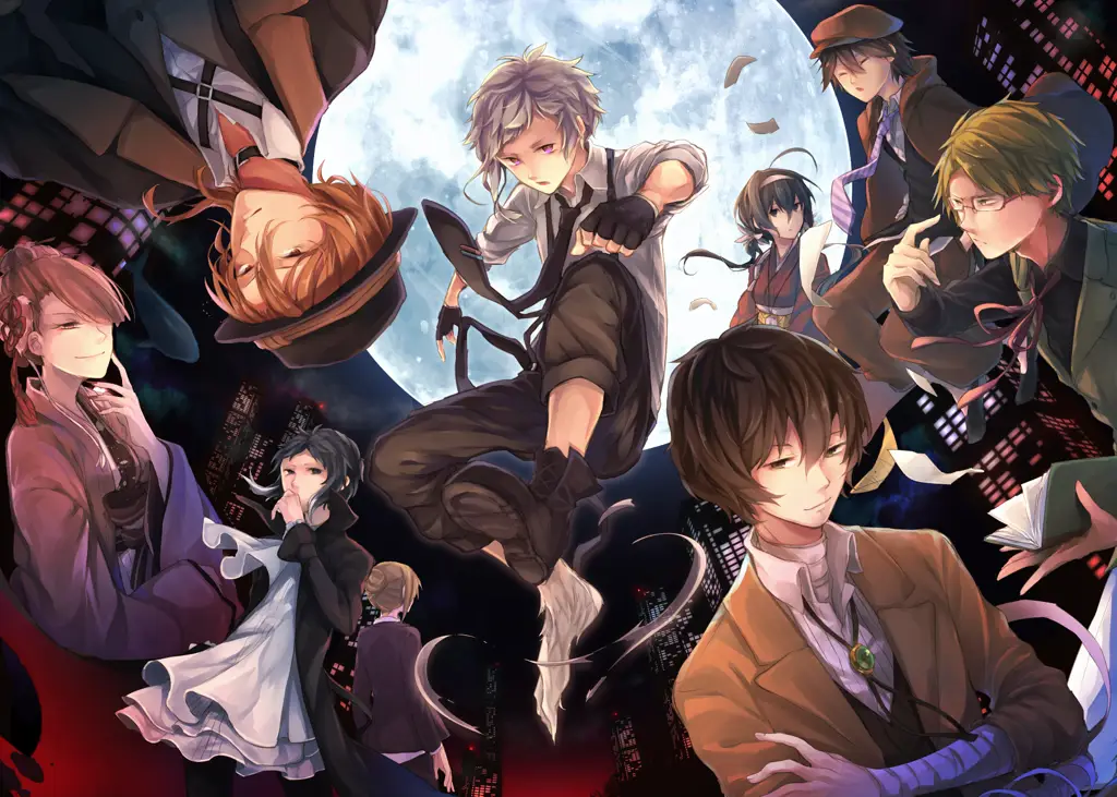 Adegan pertarungan karakter dalam Bungou Stray Dogs