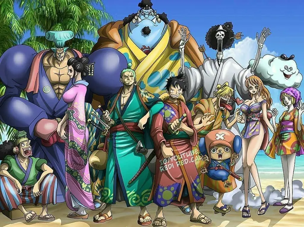 Gambar yang menampilkan Arc Wano di One Piece