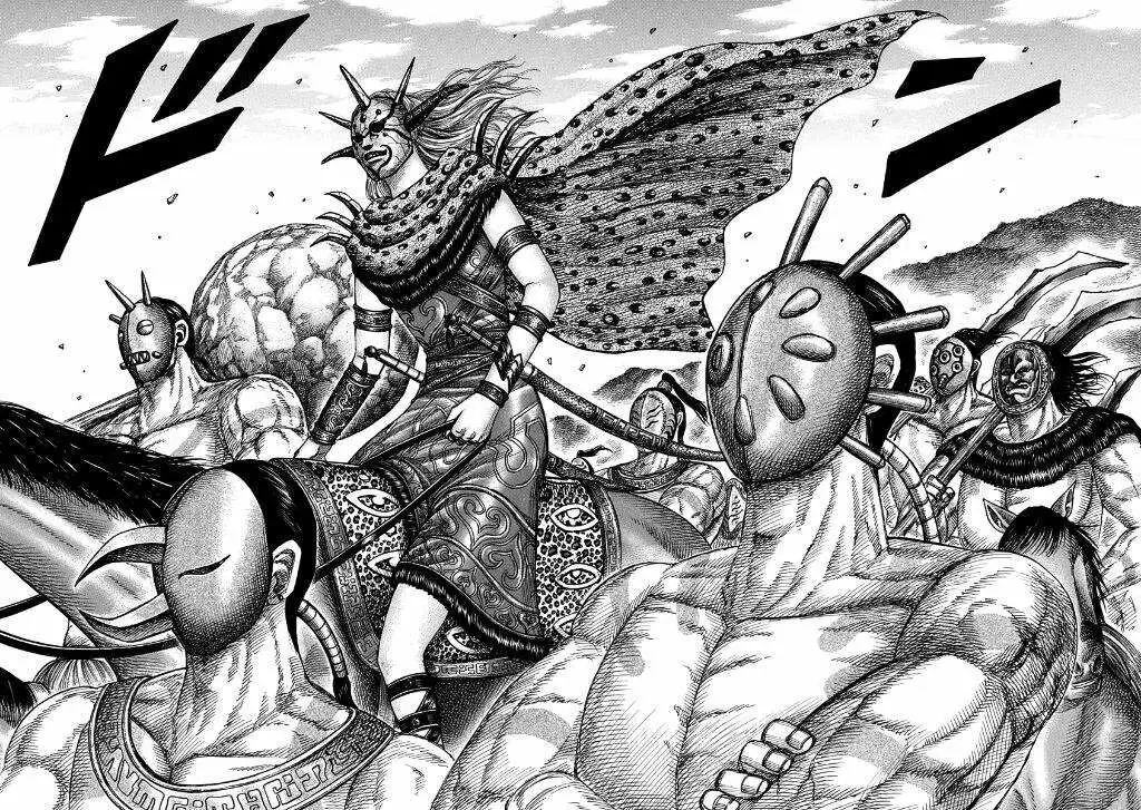 Adegan pertempuran dalam manga Kingdom