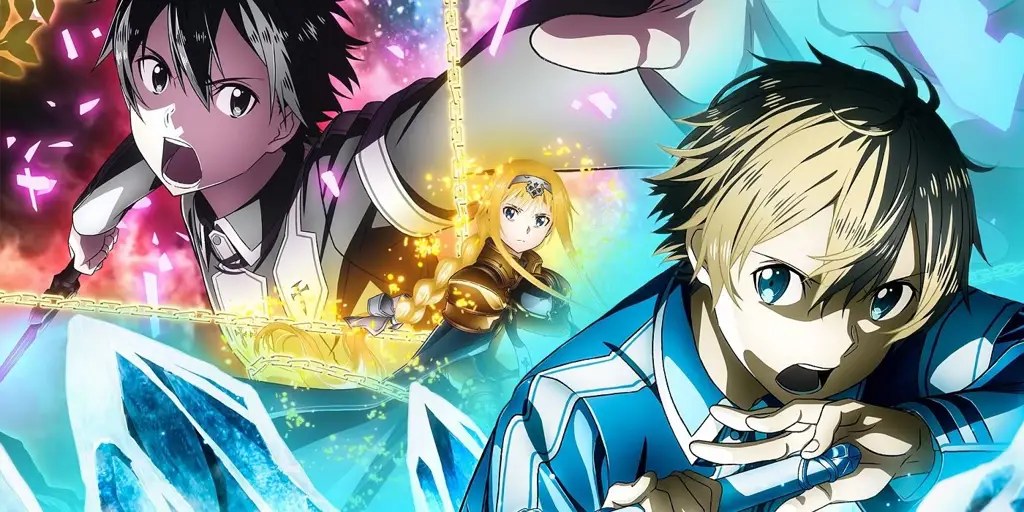 Gambar pertempuran akhir di Sword Art Online Alicization