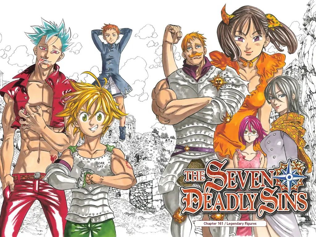 Pertempuran epik para Seven Deadly Sins Adegan aksi dari Nanatsu no Taizai