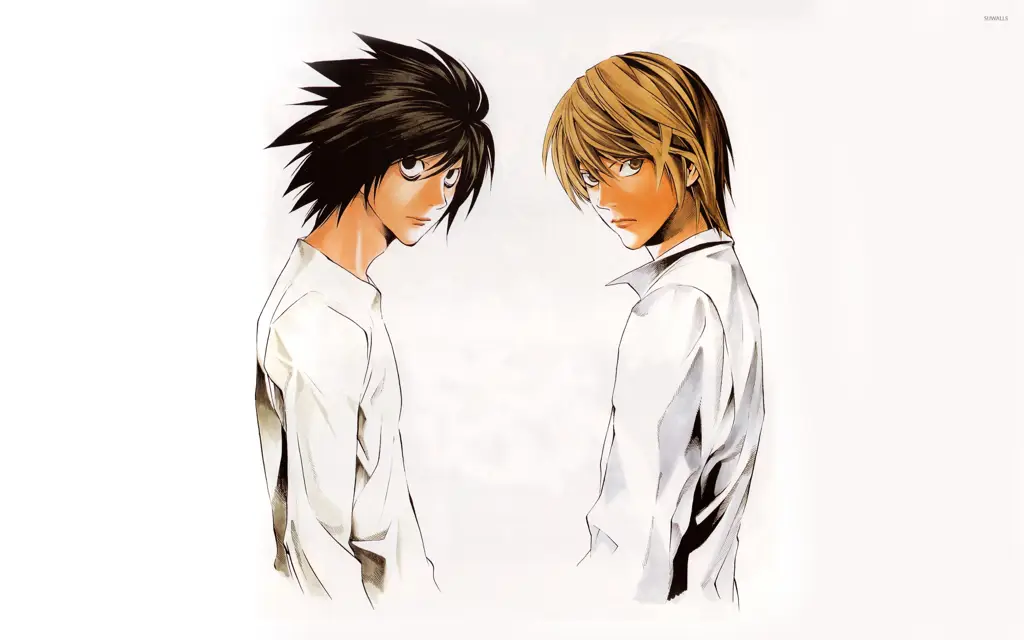 L dan Light Yagami dalam Death Note