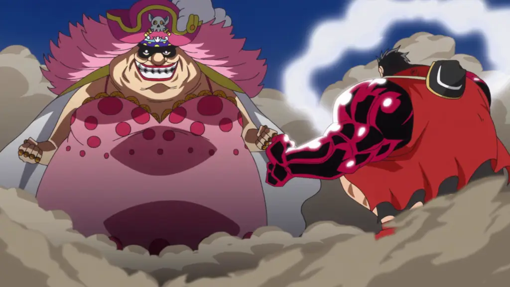 Luffy dan Big Mom bertarung dalam anime One Piece