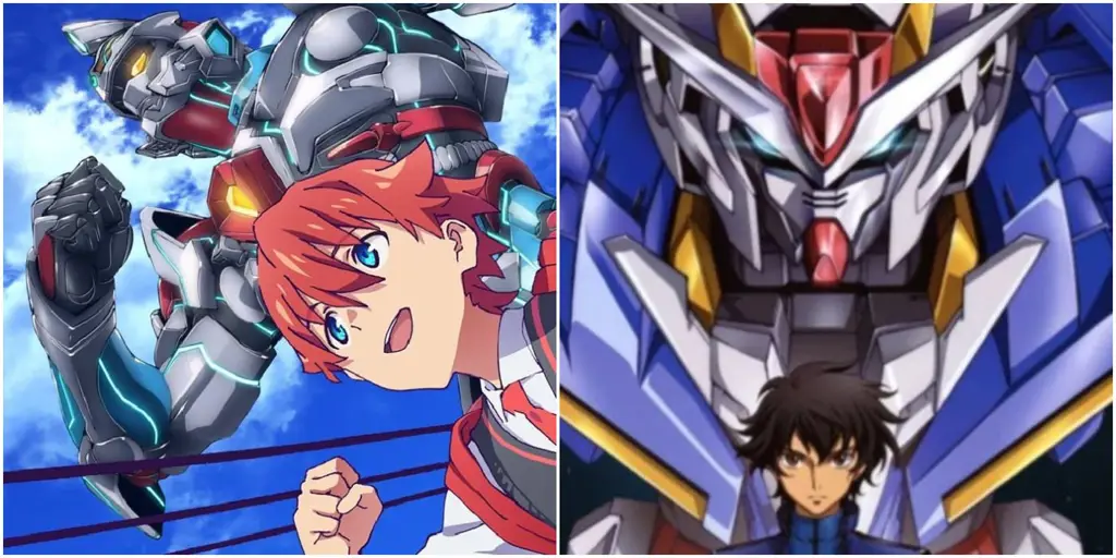 Adegan pertempuran mecha yang realistis dari anime