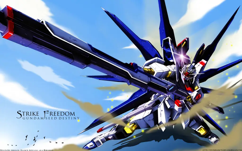 Adegan pertempuran mecha yang epik dari Gundam SEED Destiny