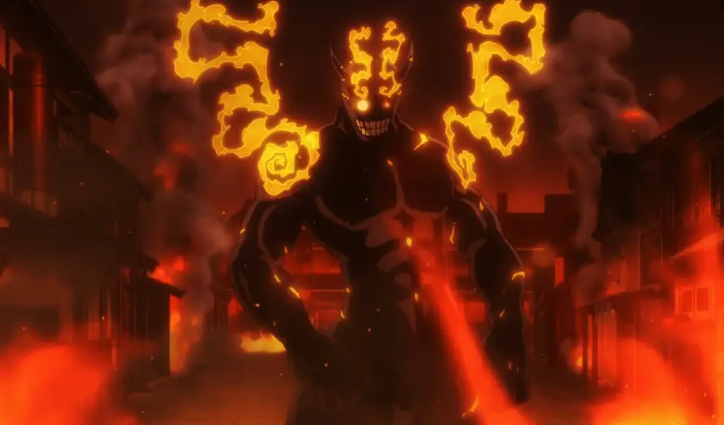 Adegan aksi menegangkan dari anime Fire Force