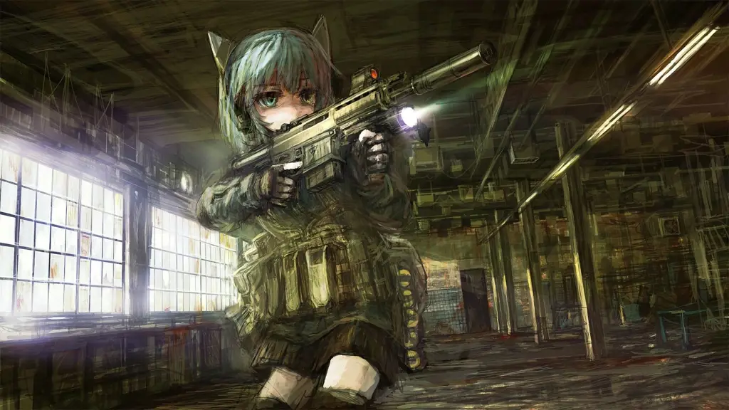 Adegan pertempuran militer anime yang epik