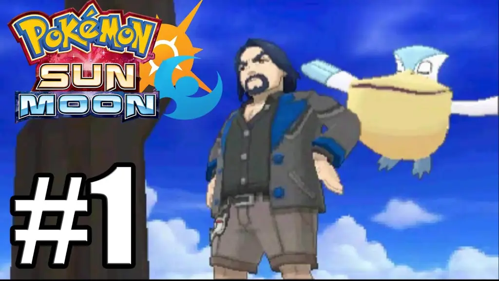 Gambar gameplay Pokemon Sun and Moon yang menunjukkan pertarungan Pokemon