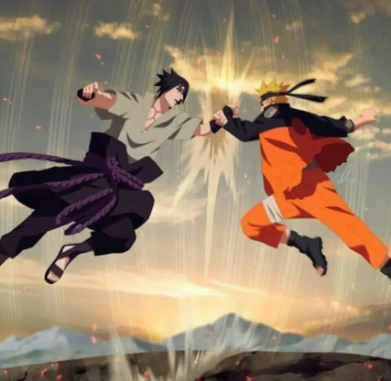 Gambar pertarungan terakhir Itachi dan Sasuke