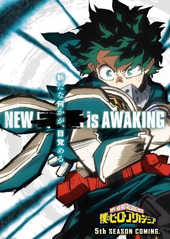 Gambar adegan pertarungan yang menegangkan dalam My Hero Academia season 5